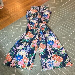 Variety Hour Studio Size M Multicolor Floral Sleeveless Jumpsuit